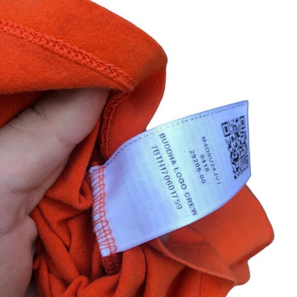 TRUE Religion T Shirt BUDDHA LOGO Shirt BIG LOGO Orange Large - Picture 3 of 12